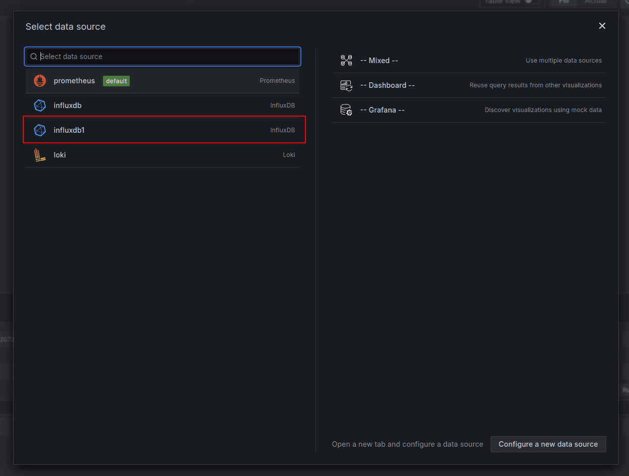 grafana add new dashboard ui screenshot